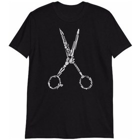 Resim Herşey Nota Makas Kuaför Terzi Unisex Tshirt 001 