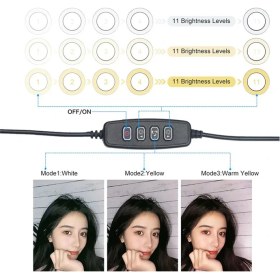Resim Asfal 210 cm Tripod -Led Halka Işık Youtuber Tiktok Makyaj Stüdyo Işığı Ring Light 