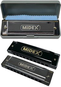 Resim Midex HN-10SL Silver Örf Aletleri 10 Delikli Mızıka 