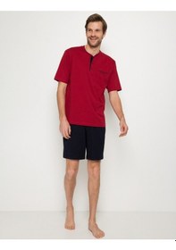Resim Pierre Cardin Bay Penye Pijama Şort Takım 3 Parça 5370 