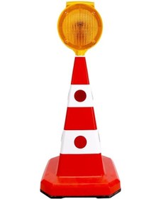 Resim Solar Sarı Yuvarlak Flaşörlü Ultra Kedi Gözlü Ağırlıklı Trafik Ko 