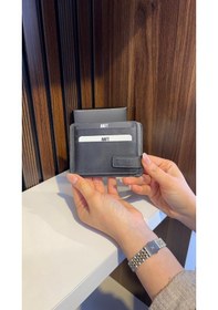 Resim Mft Leather Hakiki Deri Mıknatıslı Kartlık Mona 1103 Antrasit 
