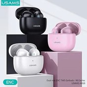 Resim Usams NX10 Çift Mikrofonlu BT5.2 TWS Bluetooth Kulaklık (Beyaz) 
