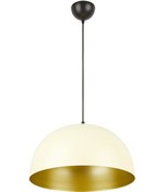 Resim Modavize Togo Özel Tasarım Modern Salon - Mutfak - Cafe - Çocuk Odası Metal Krem Içi Gold Tekli Sarkıt Avize 