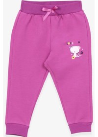 Resim Breeze Kız Bebek Eşofman Altı Kedi Baskılı 6 Ay-2 Yaş, Lila 