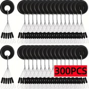 Resim 300 Adet Balıkçılık Şamandıra Tapası, 6'sı 1 Arada Siyah Şamandıra Boncuklu Durdurucu, L M S Boyutlar, Şamandıra Seti; Olta Yüzdürme Aparatı Şamandırası, Yüzer Durdurucular,Çok Boyutlu Set,Çok Yönlü Flotör Durdurucu,Dayanıklı Kauçuk,Yüksek kaliteli boncuklar,Balıkçılık Şişleri,Balıkçılık Tutkunları 