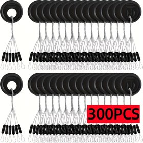 Resim 300 Adet Balıkçılık Şamandıra Tapası, 6'sı 1 Arada Siyah Şamandıra Boncuklu Durdurucu, L M S Boyutlar, Şamandıra Seti; Olta Yüzdürme Aparatı Şamandırası, Yüzer Durdurucular,Çok Boyutlu Set,Çok Yönlü Flotör Durdurucu,Dayanıklı Kauçuk,Yüksek kaliteli boncuklar,Balıkçılık Şişleri,Balıkçılık Tutkunları 