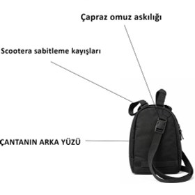 Resim Microcase Suluk Bölmeli Çapraz Omuz Askılıklı Scooter Çantası Al5537 Siyah 