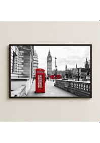 Resim Big Ben Ve Kırmızı Telefon Kulübesi Temalı Londra Pleksi Tablo 