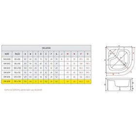 Resim Shower 130X130 Cellesse Oval Mini Küvet 