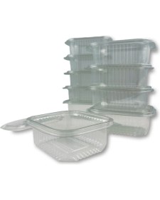 Resim Plastik Sızdırmaz Kap 250 gr cc Kullan At Tek Kullanımlık Plastik Kapaklı Kase 500 Adet 