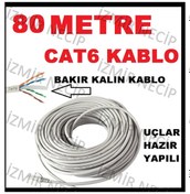 Resim Ncpline 80 Metre Bakir Cat6 Internet Kablosu Ethernet 80 Metre Cat 6 
