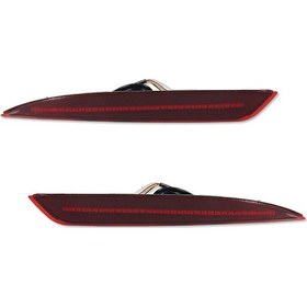 Resim Kıa Optima İçin K5 2016 2017 2018 Kırmızı Led Araç Arka Tampon Reflektörler Red Lens Red Lens 