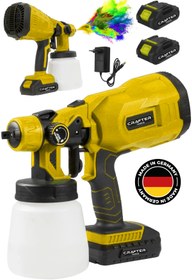 Resim CRAFTERTOOLS Germany 36 V 5Ah Çift Akülü Yüksek Basınçlı Püskürtme Boya Tabancası Şarjlı İlaçlama & Boya Makinesi 
