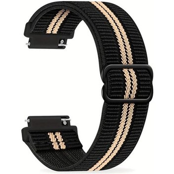 Gaojunshop01 Bej 20mm Şeritli Nilon Kayış Ayarlanabilir Tokalı Unisex