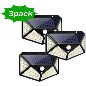 Resim sgeteknoloji 3 Lü Paket Siyah Solar Güneş Enerjili Hareket Sensörlü 4 Taraflı Bahçe Garaj Ev Aydınl 