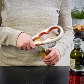 Resim Sumu Home Uppfylld Kavanoz Açacağı Beyaz-Turuncu 21 cm 