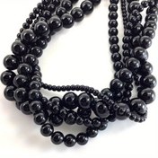 Resim AAA Doğal Obsidyen Boncuklar - 4mm, 6mm, 8mm, 10mm Yuvarlak Gevşek Boncuklar Takı Yapımı için, Bilezikler, Kolyeler & Küpeler - DIY El İşleri için Dayanıklı Parlak Siyah Boncuklar 