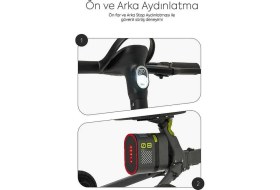 Resim Toyfest Igofor 3 Tekerlekli Katlanabilir Elektrikli Oturulabilir Scooter Gri EM301-G 