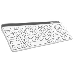 Resim Everest Kb-bt90 Beyaz-gri Bluetooth+ 2.4ghz Q Mac-win-android-ıos Uyumlu Kablosuz Klavye 