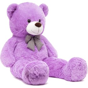 Resim Sole 120 cm Papyonlu Sevimli Peluş Ayı - Sevgiliye Özel Hediye, % 100 Yerli 