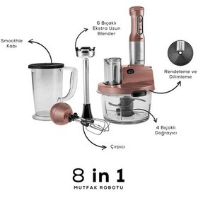 Resim Karaca Mastermaid Prosteel Uzun Blender Ayaklı 6 Bıçaklı 2500 W Cam Mutfak Robotu 