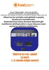 Resim Kazıen 4 'lü 5 Mp Full Hd Yüz Ve Araç Tanımalı Kamera Sistemi Set 