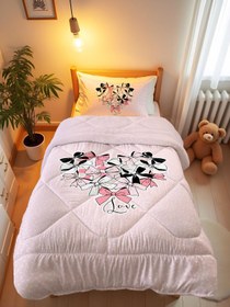 Resim Evmila Fiyonk Desenli Peluş Uyku Seti (Pembe Peluş) - 160*220 Cm Peluşlu Uyku Seti 50*70 Cm Yastık Kılıfı 100*200 Cm Çarşaf 