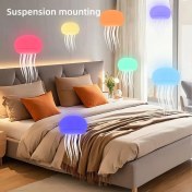 Resim LED Yüzen Denizanası Lambası, Oturma Odası ve Yatak Odası Masa Dekoru için Uygun Asılı Denizanası Işığı, Tatil Hediyesi 