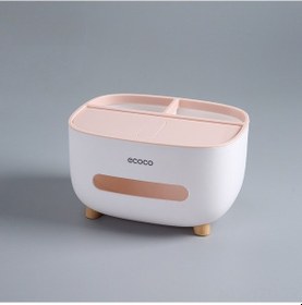 Resim Yuntech01 Ev Ofisi Mutfak Çok Amaçlı Su Geçirmez Plastik Tuvalet Kağıdı Kutusu Kumanda Saklama Kase Pembe Stilize Dekor Aksesuarı 