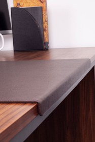 Resim Deri Masa Sümeni Kahve Kenar Korumalı 60x40cm 