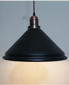 Resim Riolight Retro Siyah Içi Gold Tekli Metal Sarkıt Çap: 33Cm 