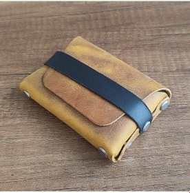 Resim Sumerian Leather Craft Deri Cüzdan Kadın Cat Sarısı Sarı 