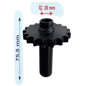 Resim Atv Kanuni Uyumlu Ön Dişli 530-18t İç 20 Mm Uzunluk 75,5 Mm Tm Öm Siyah 