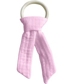 Resim Pamuk Muslin Bebek Diş Kaşıyıcı Yıkanabilir Ahşap Pembe 