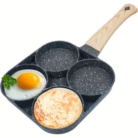 Resim 4 Delikli Maifan Taş Kaplama Tencere - Alüminyum Sap, Yumurta, Pancake ve Daha Fazlası İçin Mükemmel - Elde Yıkama, İndüksiyon Uyumlu, Mutfak Tenceresi | Modern Mutfak Tenceresi | Dayanıklı Tencere 