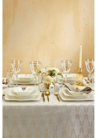 Resim Emsan Fine Bone Fiore Gold 61 Parça 12 Kişilik Yemek Takımı 