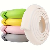 Resim 1 Rulo 2 Metre NBR Köpük Anti-Çarpışma Şeridi, 4 Metre Çift Taraflı Yapışkanla Birlikte Gelir, Kesilebilir, Masa Köşe Koruma Şeridi, Biraz Hata İçerir 