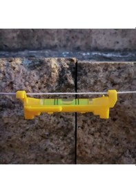 Resim Tongxida 4 Bölmeli Taşınabilir İnşaat Tahtası - Yüksek Hassasiyetli Plastik Kabarcık Seviye Aleti Sarı 