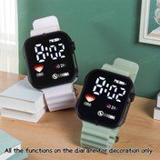 Resim 2 adet LED Dijital Spor Saatleri, Büyük Ekran, Kare Sentetik Reçine Kasa, TPU Kayış - Pil ile Çalışır, Non, Öğrenciler ve Hediyeler için İdeal, Casual Bileklik | Moda Saat | Hafif Saat 