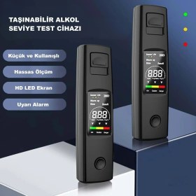 Resim Hymark Taşınabilir Alkol Ölçüm Test Cihazı Trafik Alkol Tester Yüksek Hassasiyet Hızlı Tepki Şarjlı Dahili Pil 