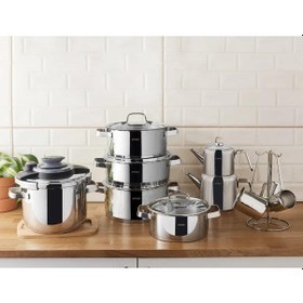 Resim Emsan Asterion 17 Parça Çelik Çeyiz Seti Gri 