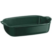 Resim Emile Henry Fırın Kabı Dikdörtgen 30 x 19 cm Yeşil/Cedar 