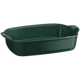Resim Emile Henry Fırın Kabı Dikdörtgen 30 x 19 cm Yeşil/Cedar 