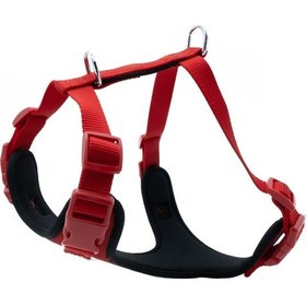 Resim Doggie Havalı Dokuma Köpek Göğüs Tasması M 2x45-55cm Kırmızı 