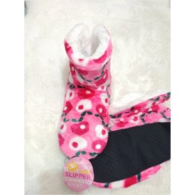 Resim Malinka Kışlık Ipeksi Bayan Kalın Peluş Panduf Botu Patik Ev Ayakkabısı Botu Yumuşak Taban 