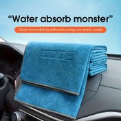 Resim 1 Adet Dev Boyutlu Ultra Emici Mikrofiber Araba Yıkama Havlusu - Ağrısız Çizilmez Hızlı Kuruyan Kalın Koral Polar Bez, Otomobil Detaylandırma, Cam ve Çok Yüzeyli Temizlik için 