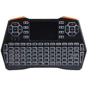 Resim Xindoker 2.4g Kablosuz Mini Klavye - 3 Renkli Arka Işık, Dokunmatik Pedli, Tv/pc/tablet Uyumlu 