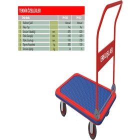 Resim Erkuşlar 300KG Paket Taşıma Arabası 