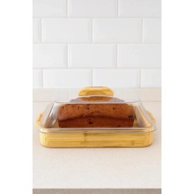 Resim Bambum Modica - Akrilik Kapaklı Bambu Kek Fanusu Dikdörtgen Küçük 